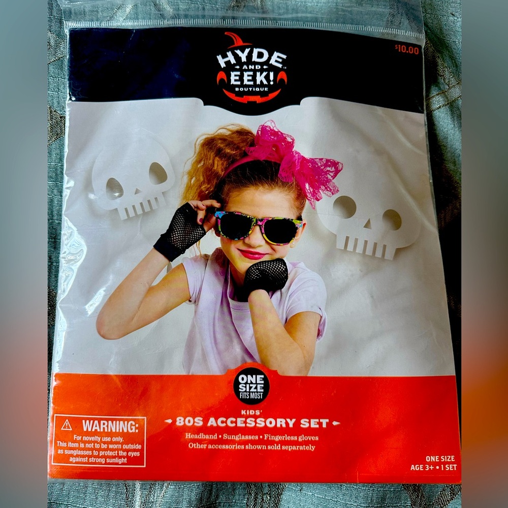 New Hyde and Eek boutique kids 80’s accessory kit Halloween dress up